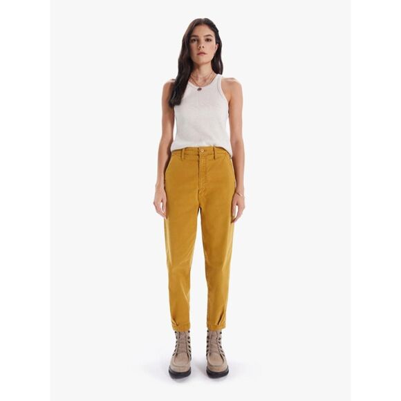 Mother The Catch All Ankle Prep Crop Pants in Spruce